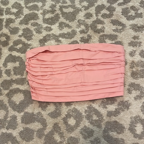 Abercrombie & Fitch Pink Layered Tube Top with Straps - Picture 2 of 4